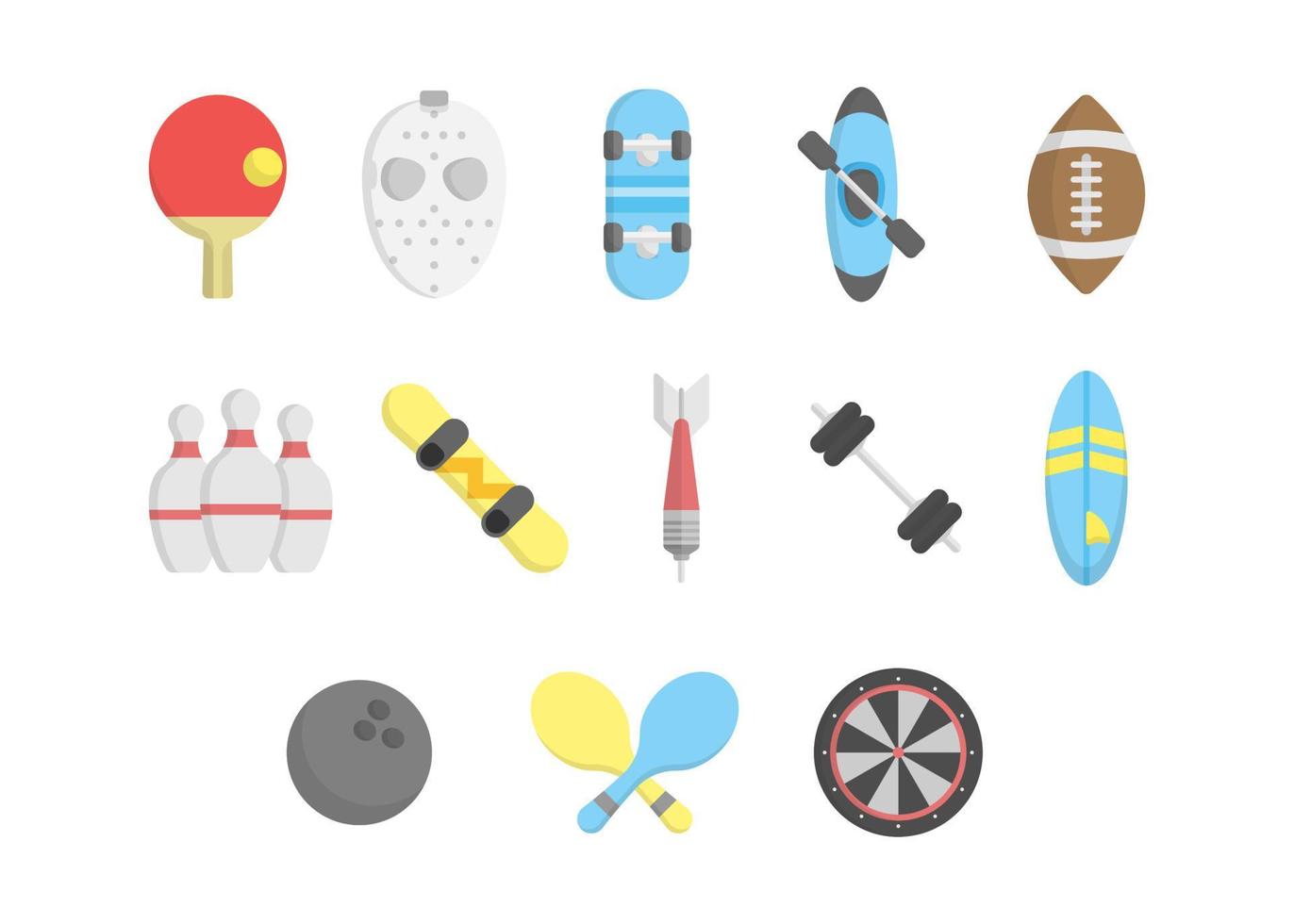 Sport equipment icon set design template vector