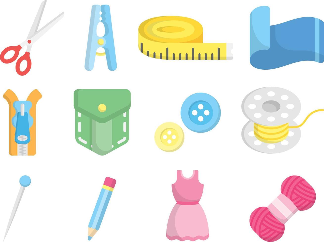 Sewing icon set illustration vector
