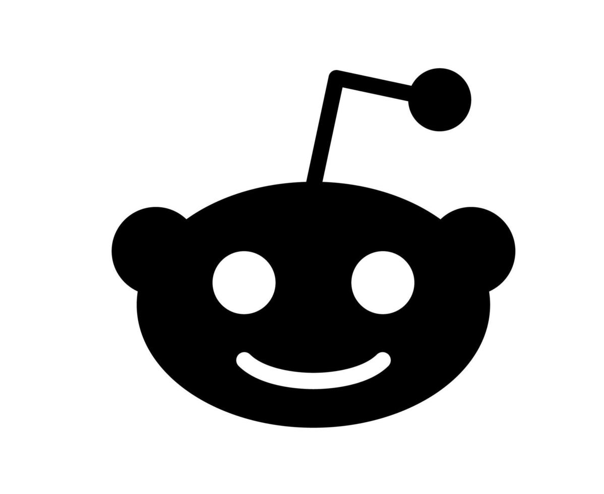 Reddit social media icon Symbol Logo Design Vector illustration