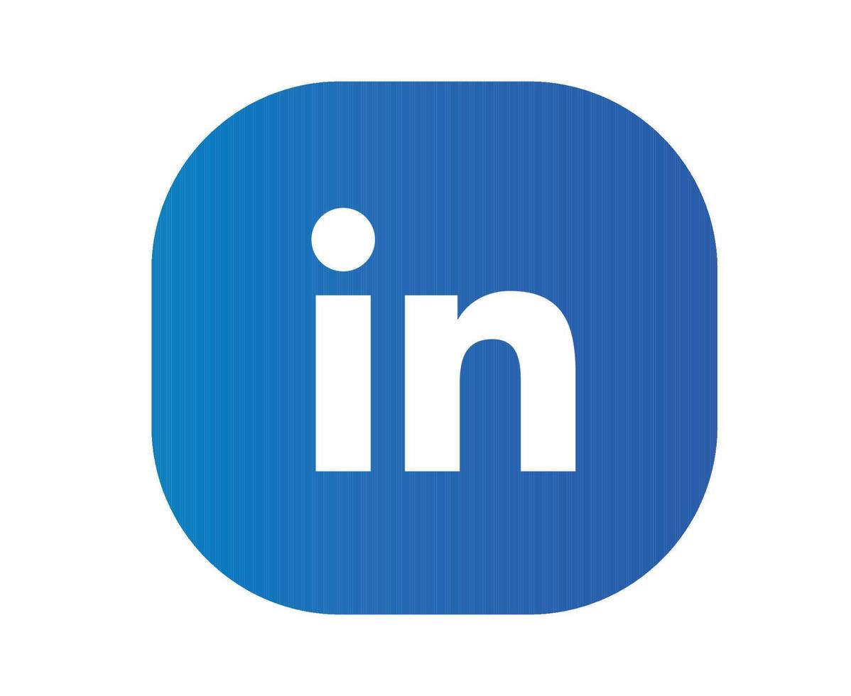 Ilustración de vector de símbolo abstracto de icono de redes sociales de linkedin