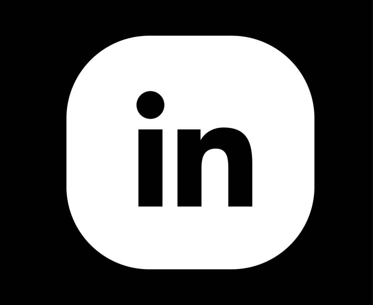 Ilustración de vector de diseño de símbolo abstracto de icono de redes sociales de linkedin