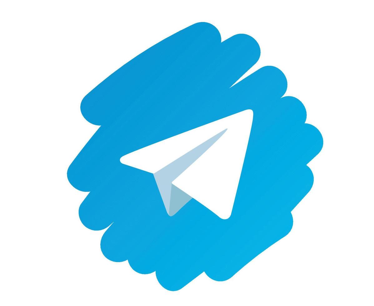 Telegram social media icon Abstract Logo Design Vector illustration