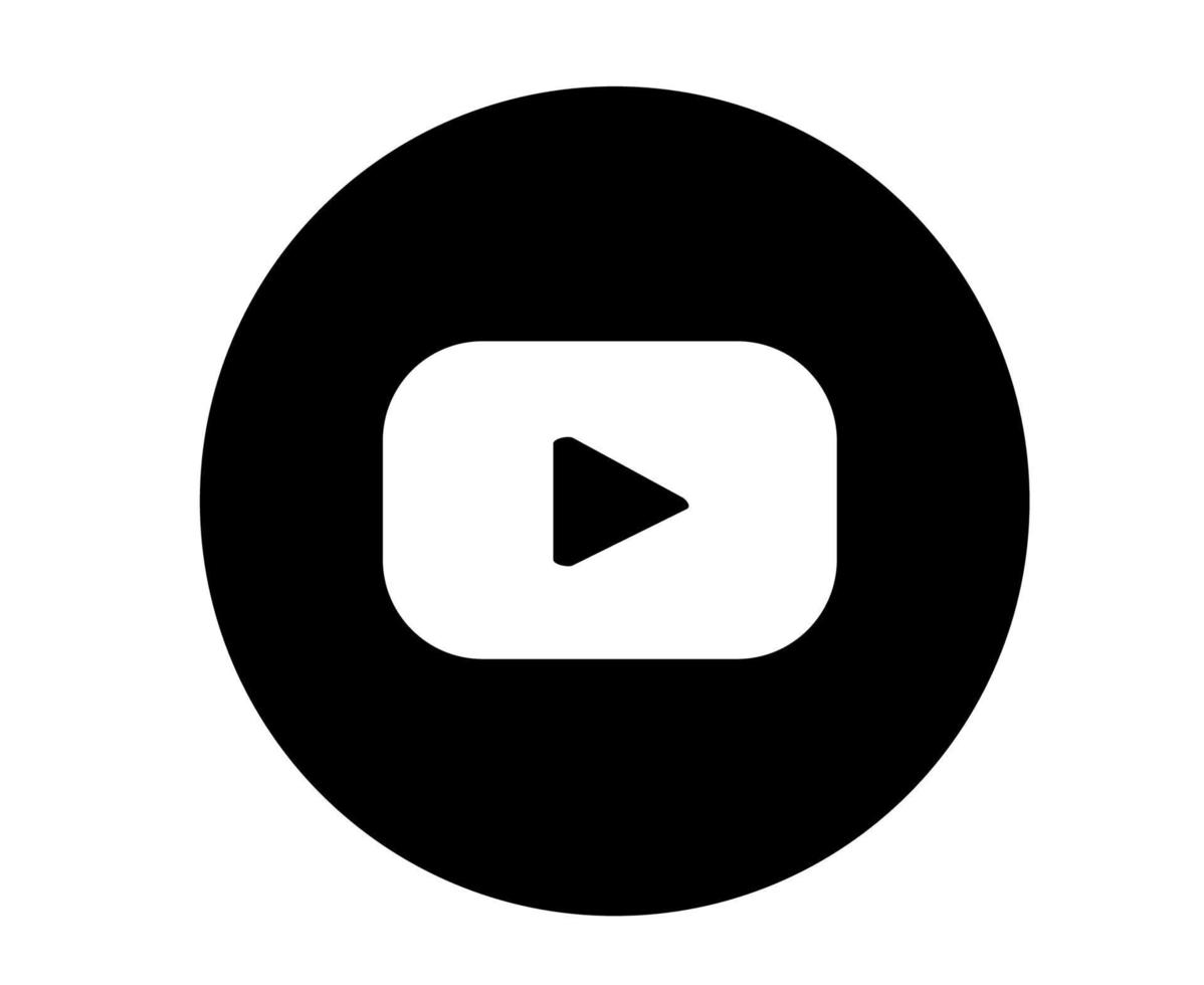 Ilustración de vector de logotipo de símbolo de icono de diseño de redes sociales de youtube