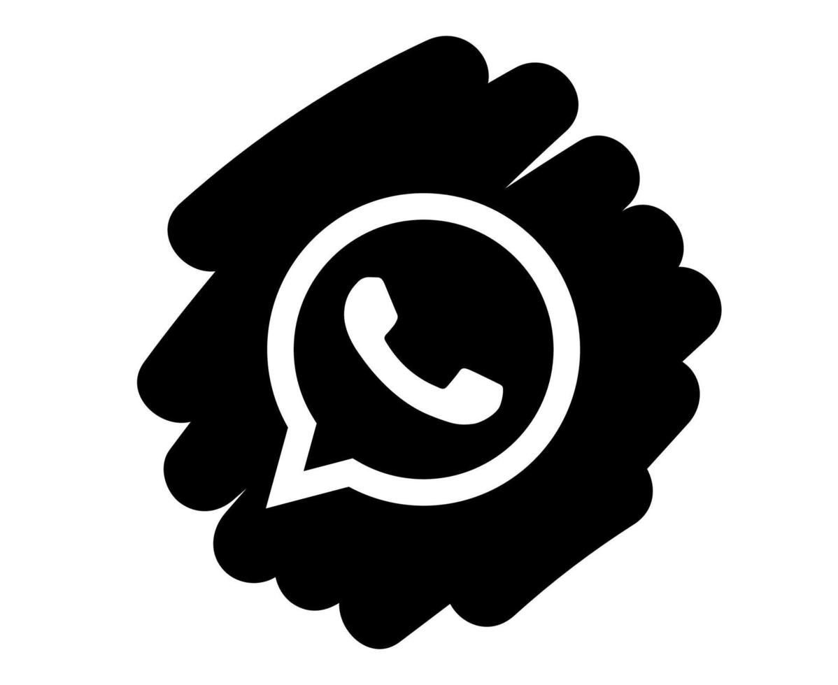 whatsapp social media icono símbolo diseño vector ilustración