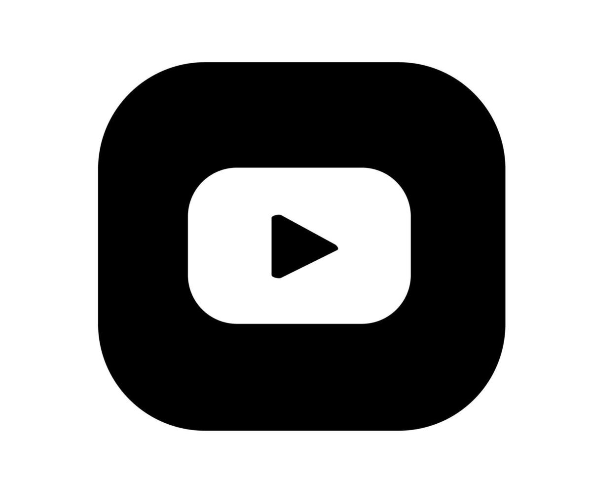 Ilustración de vector de diseño de símbolo de icono de redes sociales de youtube