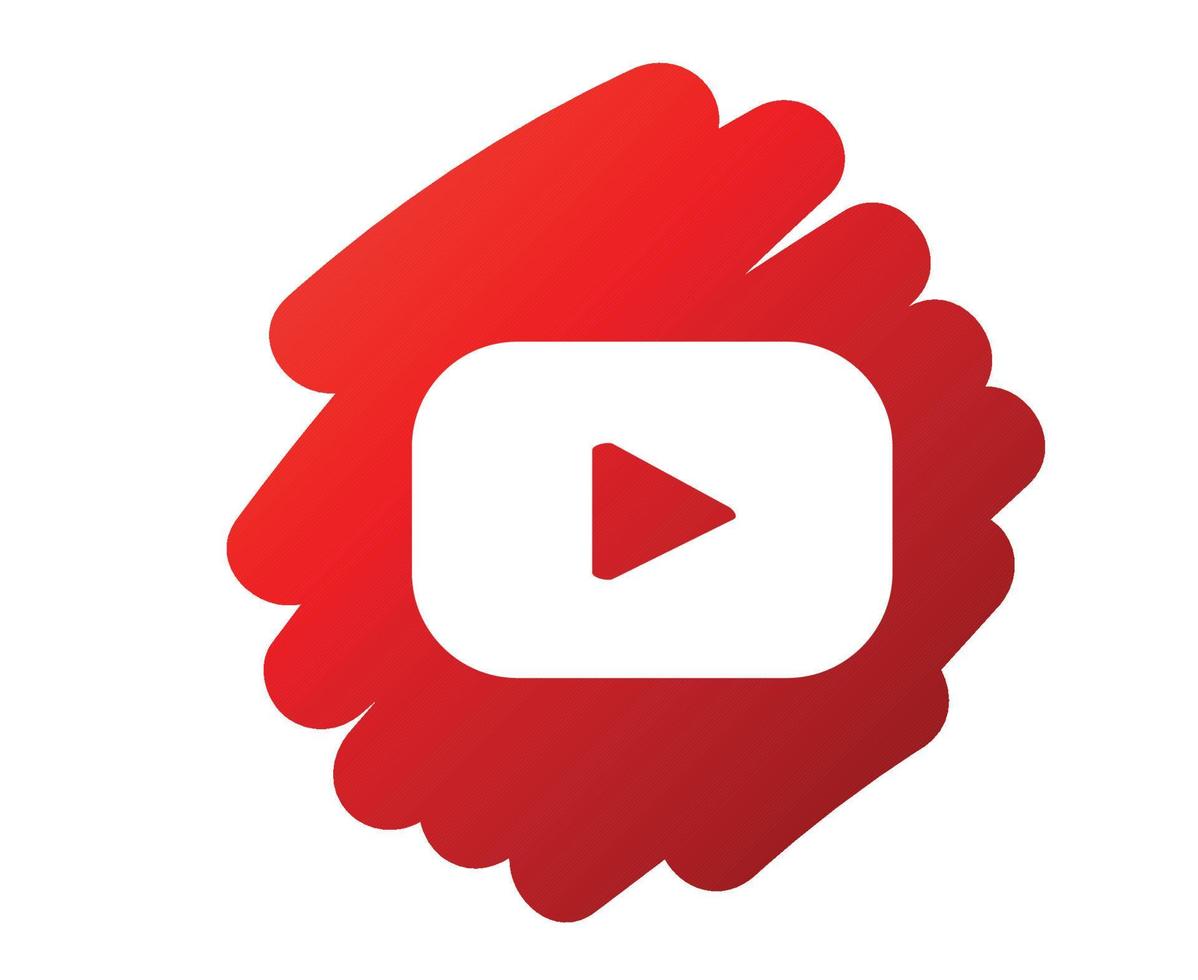 Youtube social media icon Symbol Abstract Design Vector illustration