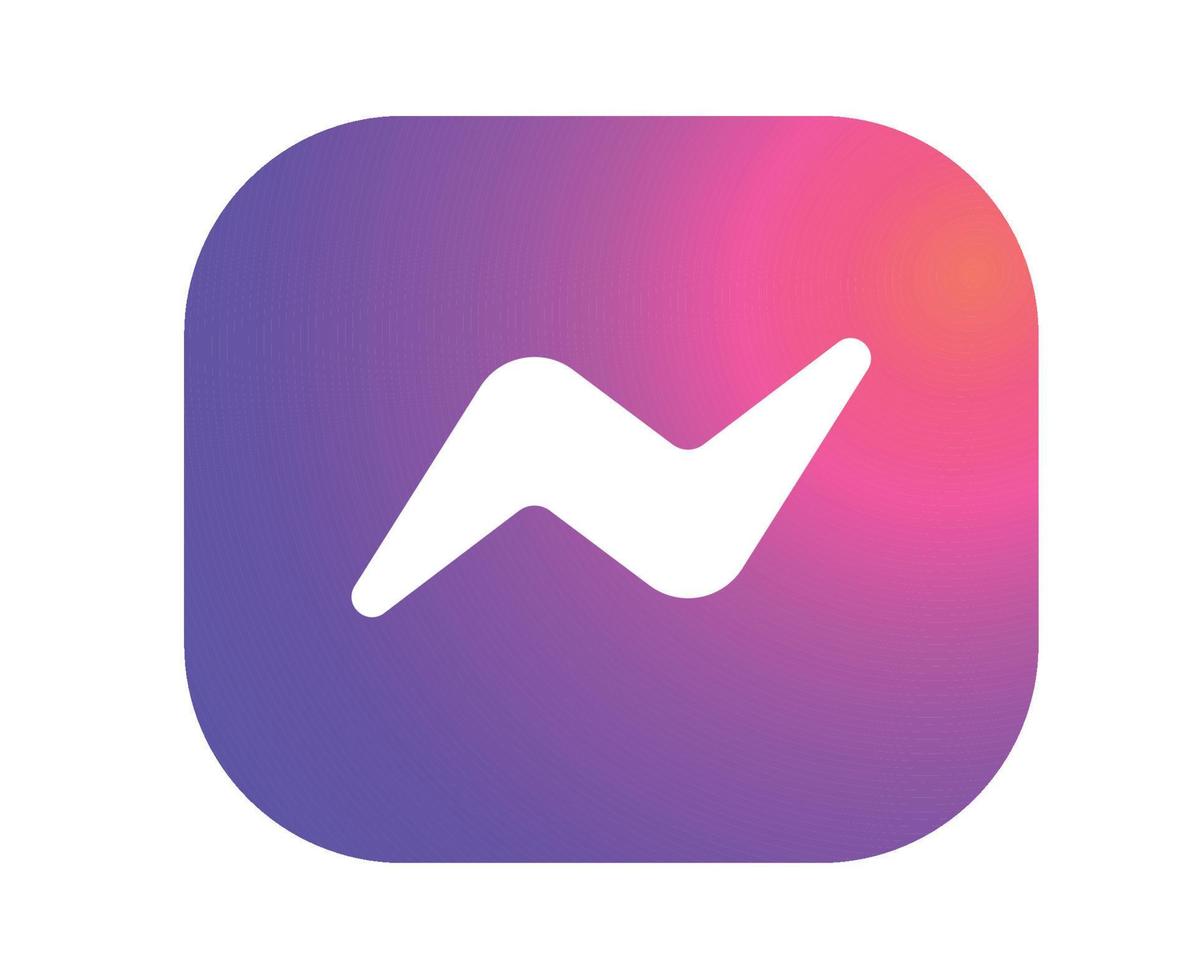 Ilustración de vector de elemento de diseño de logotipo de icono de redes sociales messenger