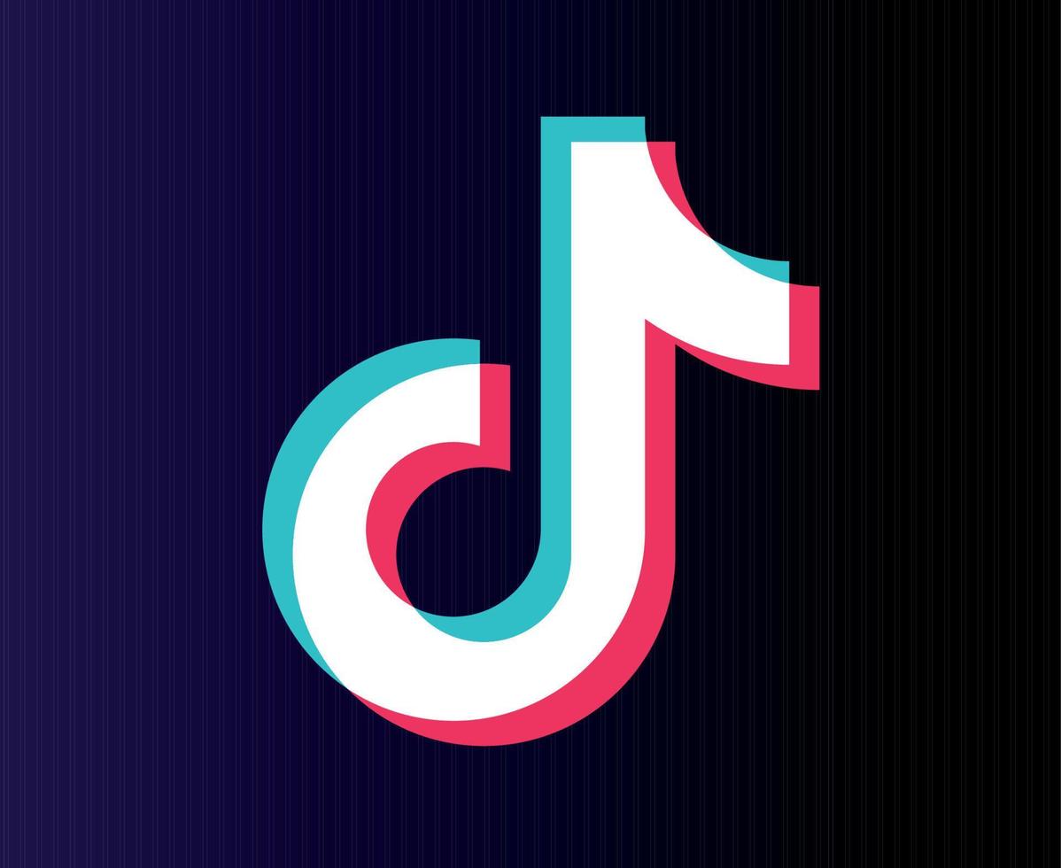 icono de redes sociales tiktok diseño de logotipo abstracto ilustración vectorial vector