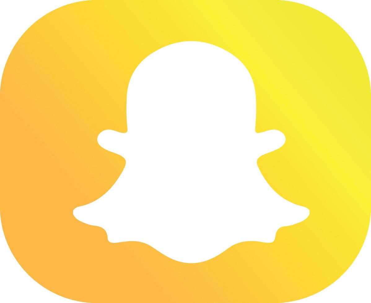 Snapchat social media icon Logo Abstract Symbol Vector illustration