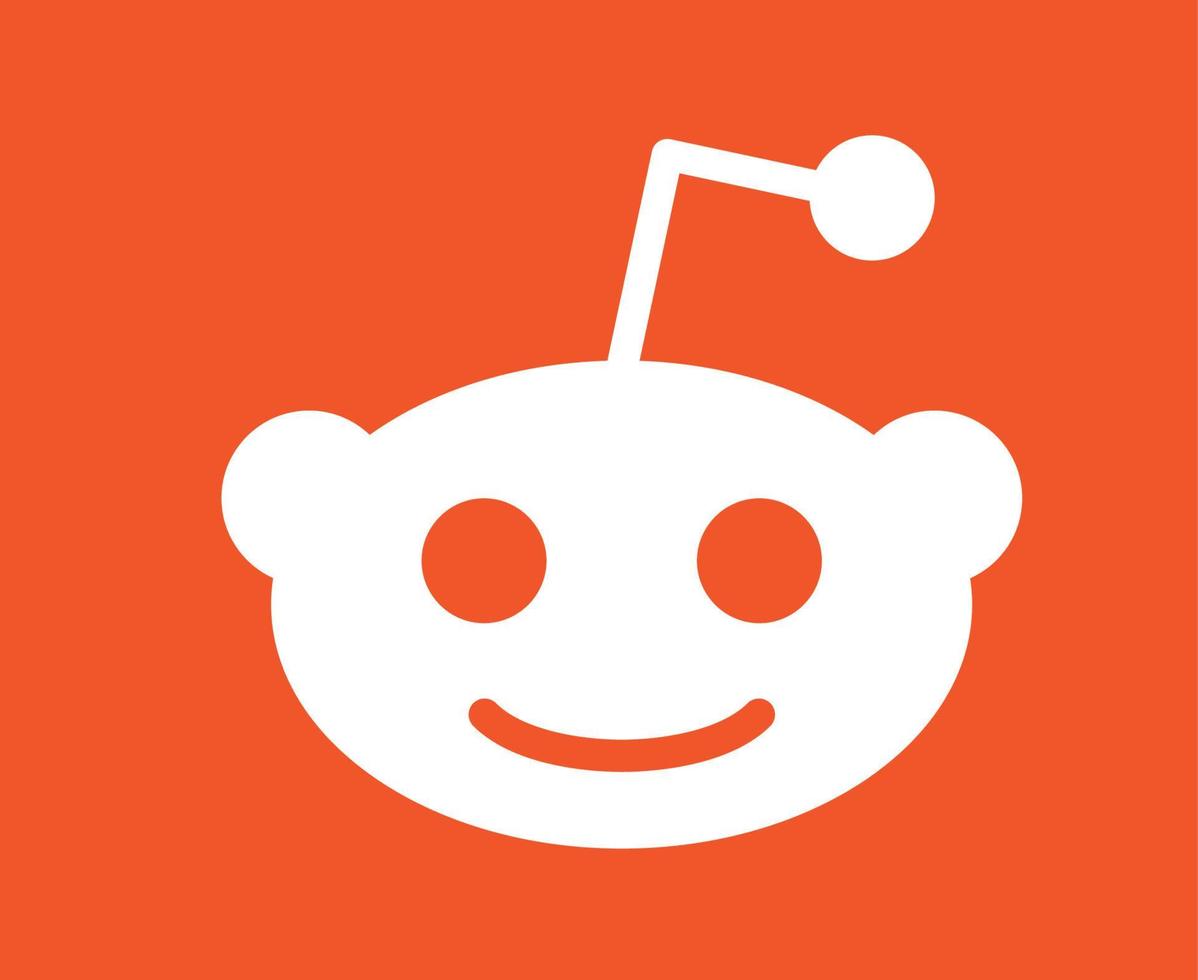 reddit social media logo diseño icono símbolo vector ilustración