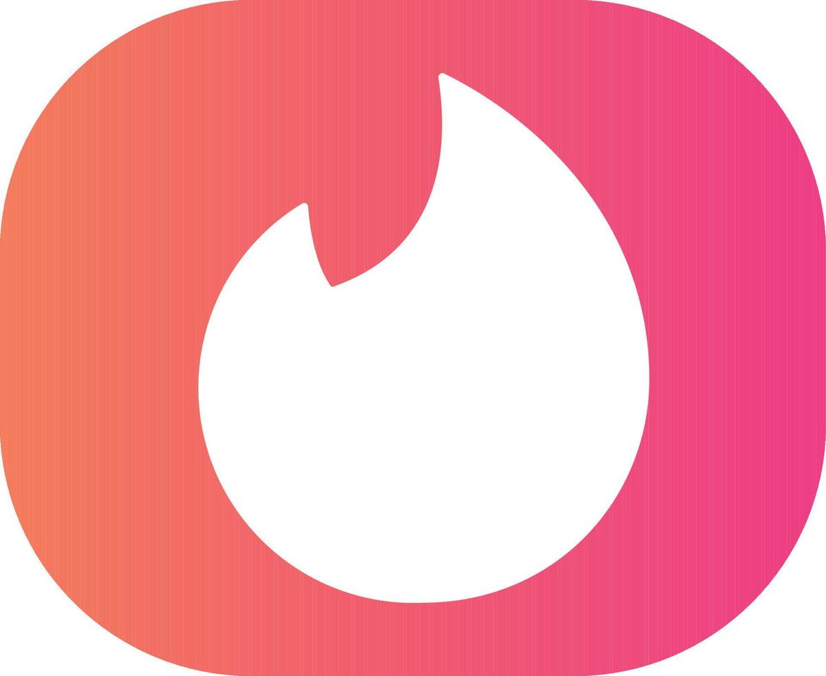 tinder redes sociales icono logotipo diseño símbolo vector ilustración