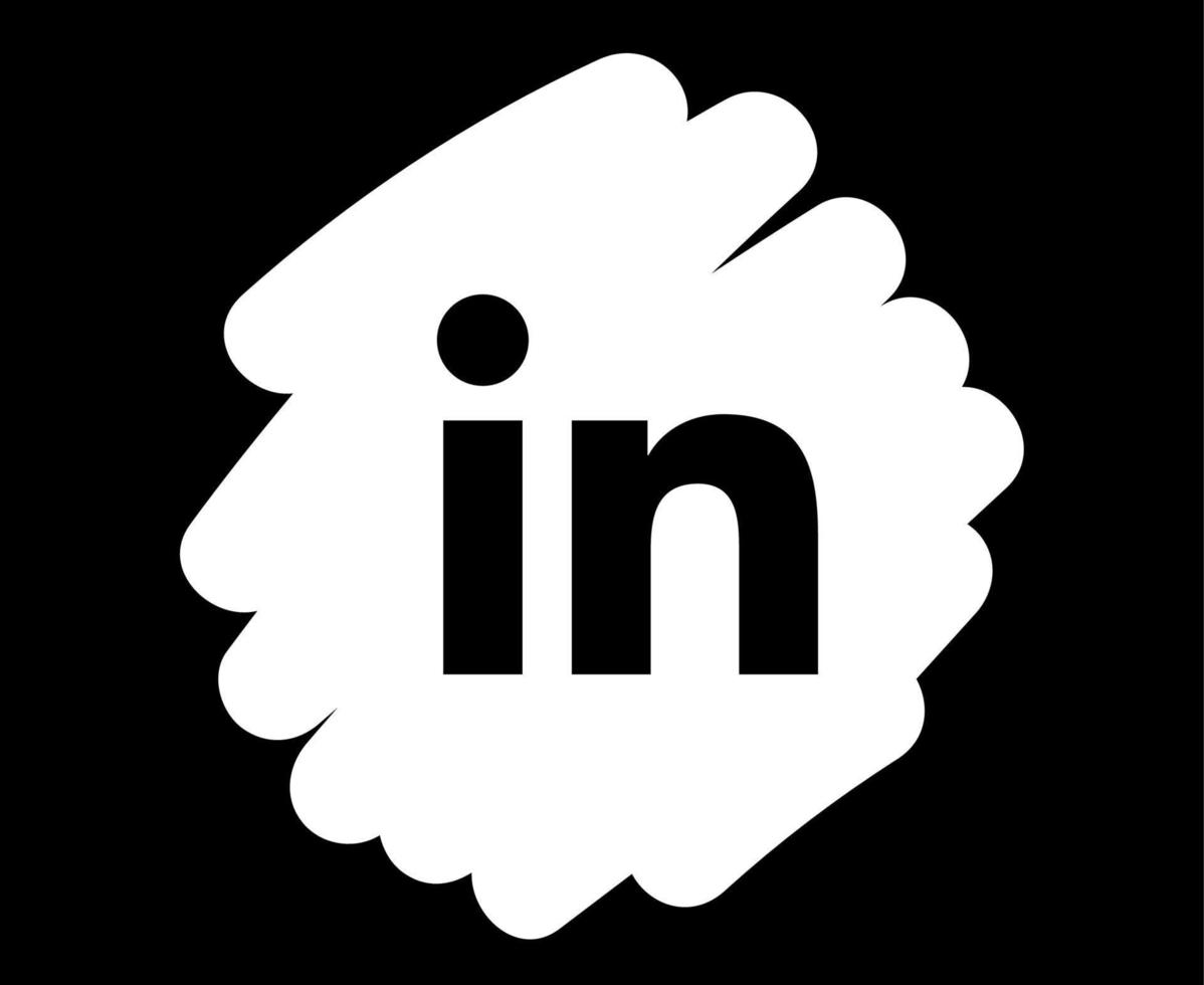 Ilustración de vector de diseño de símbolo abstracto de icono de redes sociales de linkedin