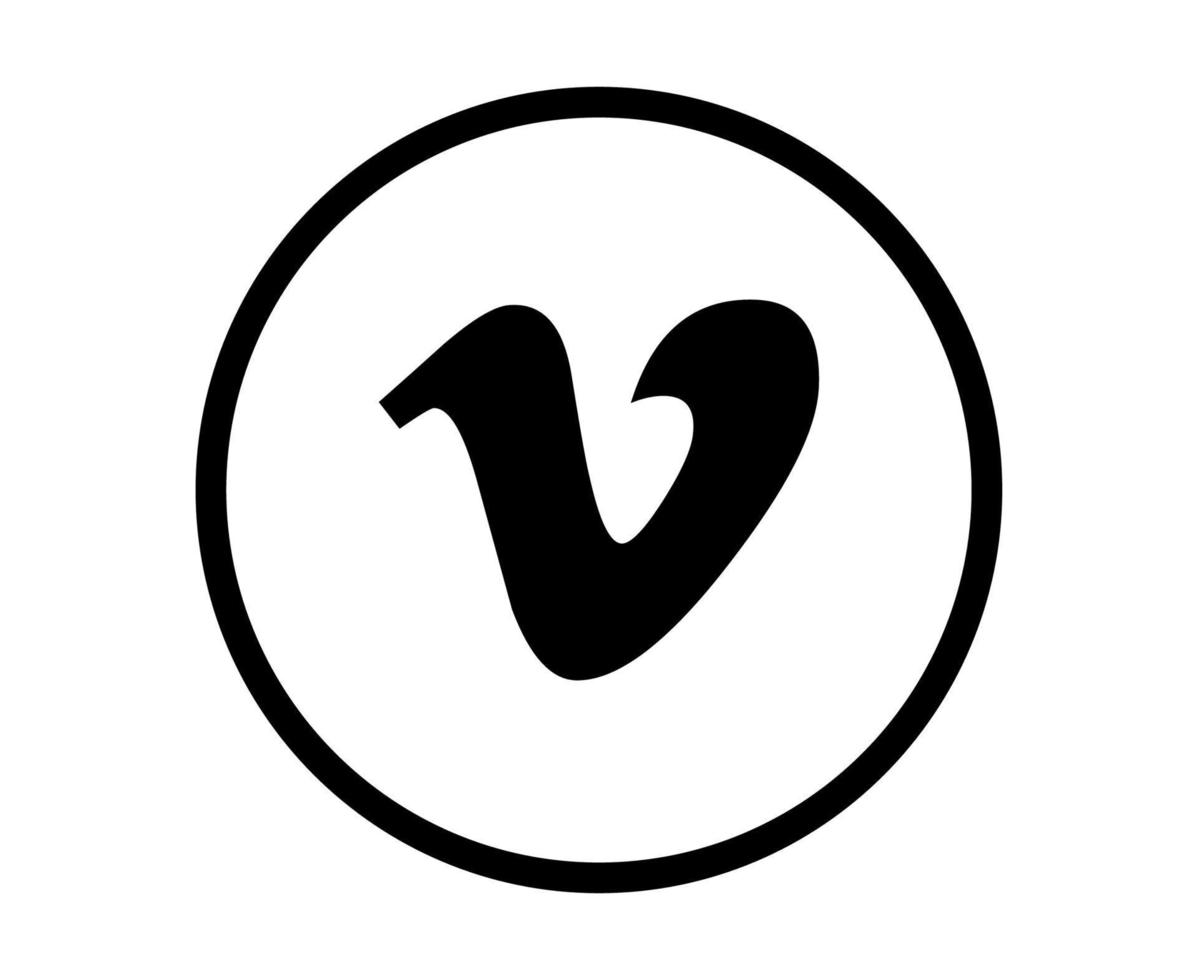 vimeo redes sociales icono símbolo diseño abstracto vector ilustración