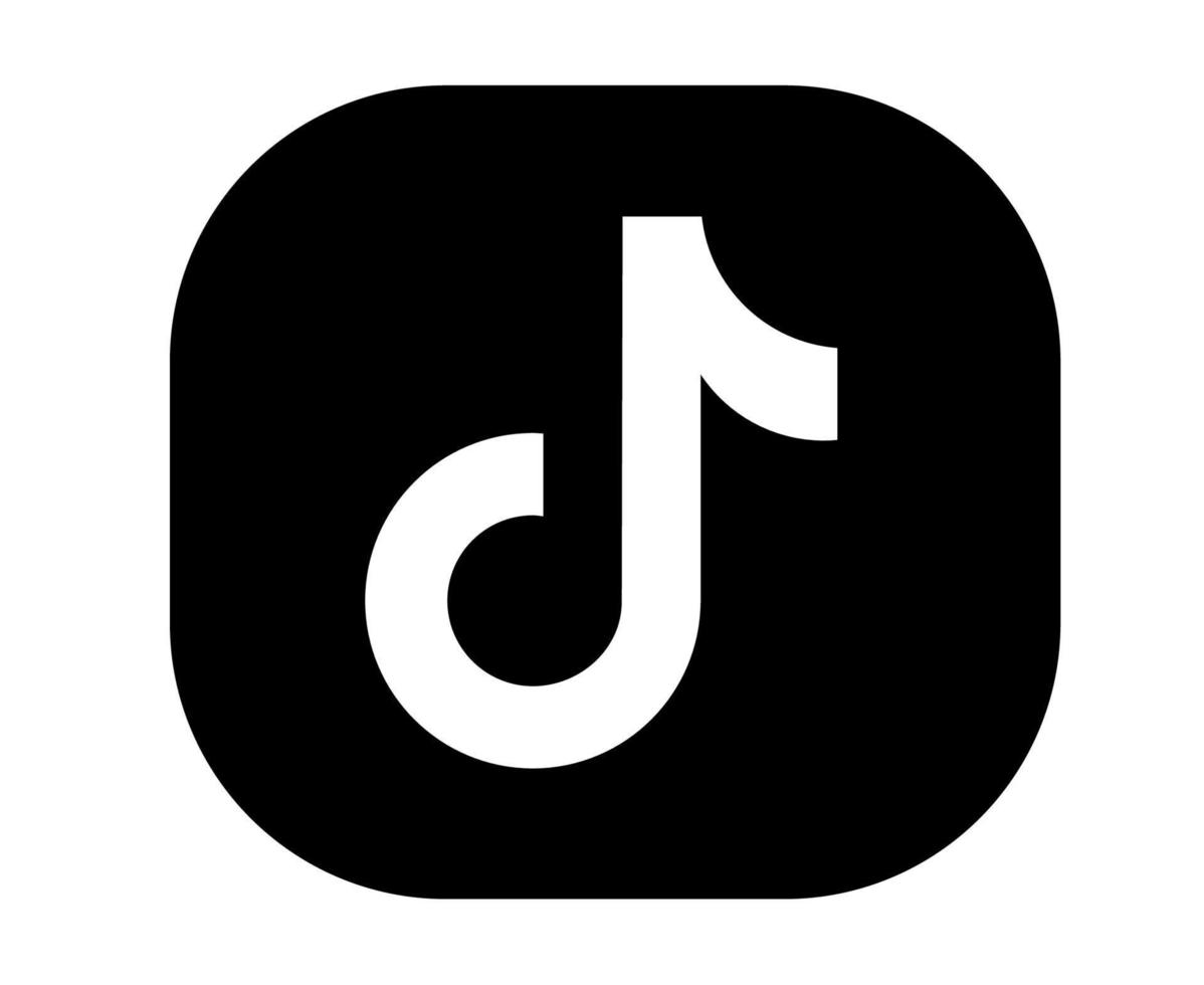 TikTok social media icon Abstract Symbol Design Vector illustration