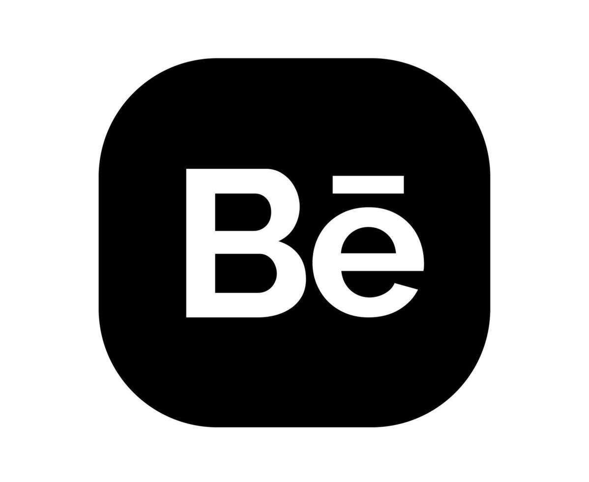 behance redes sociales icono símbolo logotipo diseño vector ilustración