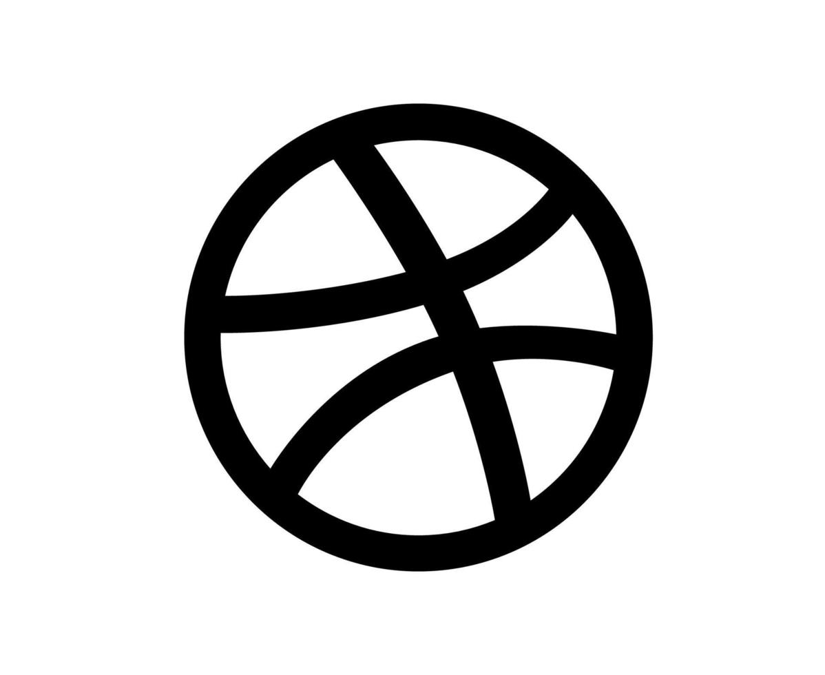 Dribbble social media Logo Design icon Symbol Vector illustration