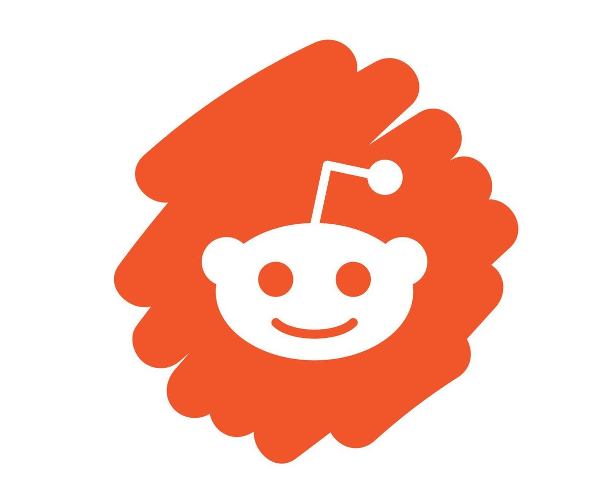 reddit redes sociales icono símbolo vector ilustración