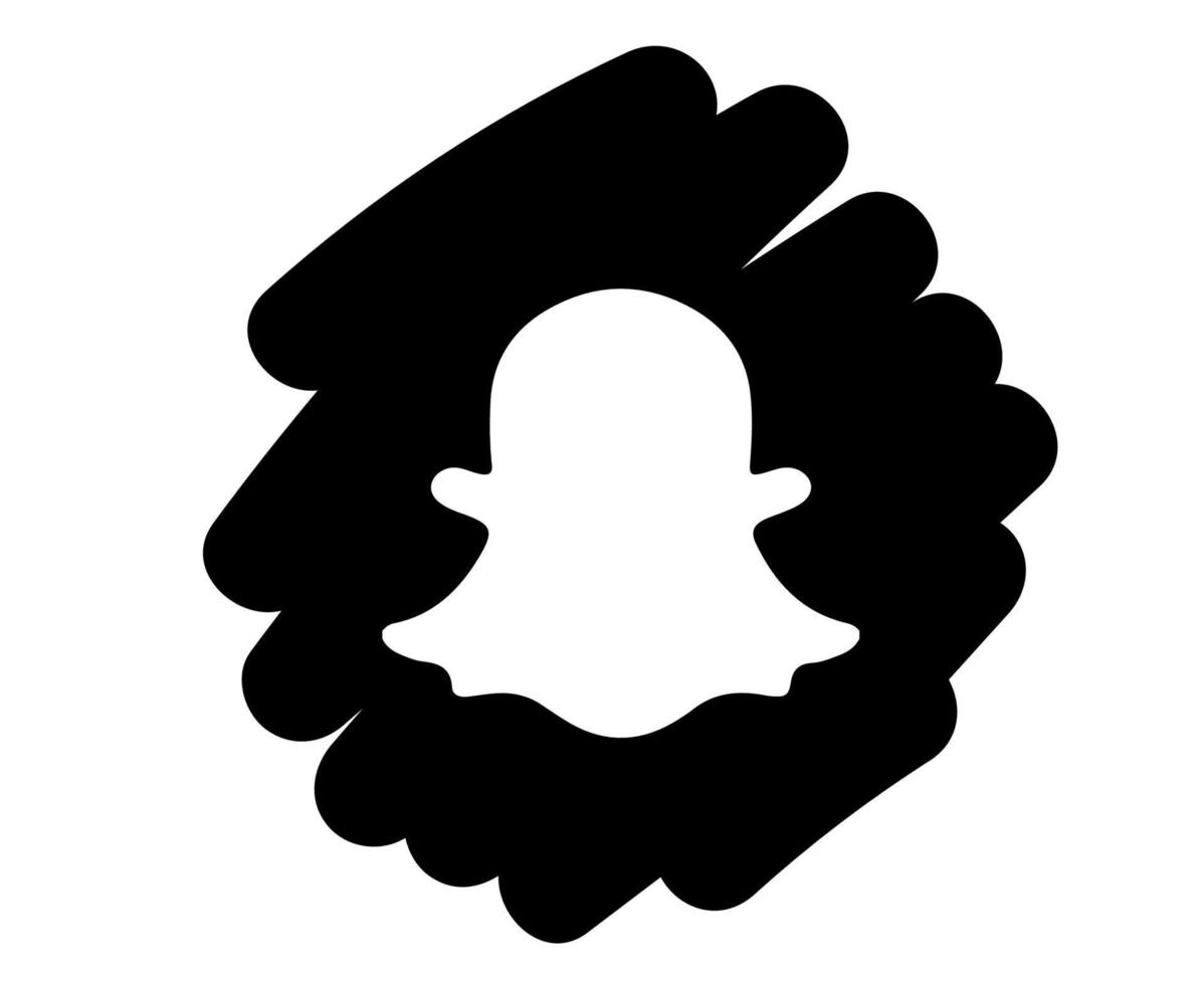 snapchat social media icono símbolo vector ilustración