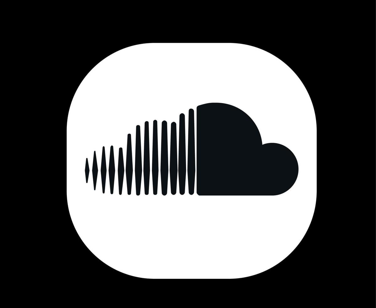 Ilustración de vector de logotipo de símbolo de icono de redes sociales de soundcloud