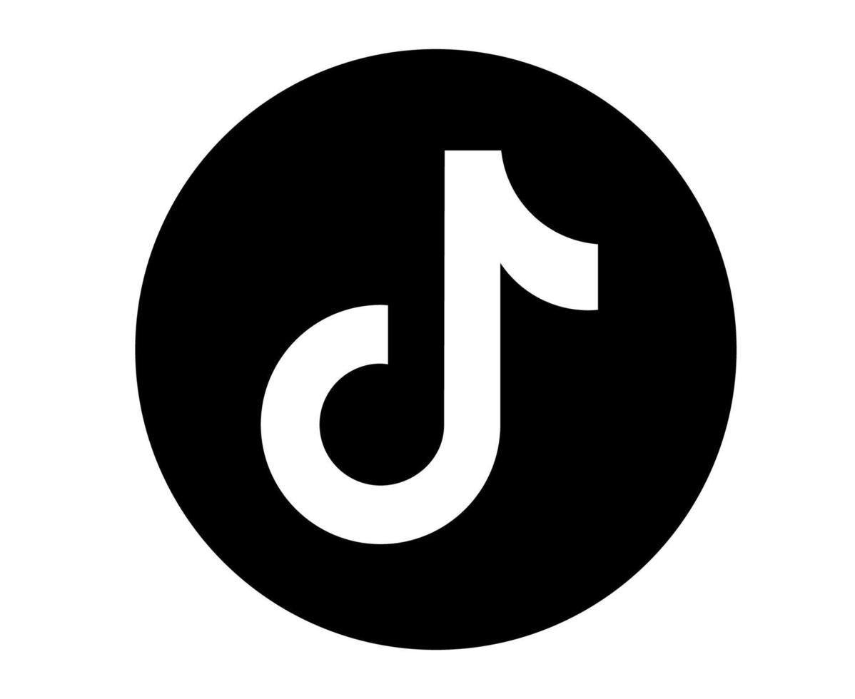 TikTok social media icon Symbol Design Element Vector illustration