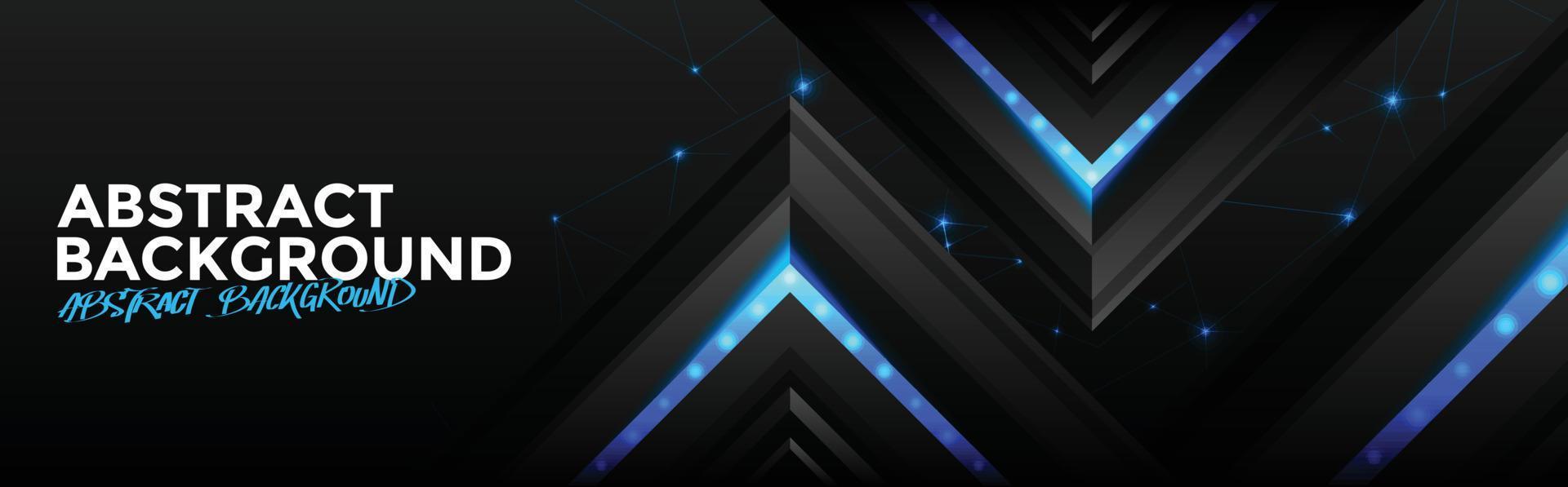 Black And Blue Futuristic Wide Abstract Background vector