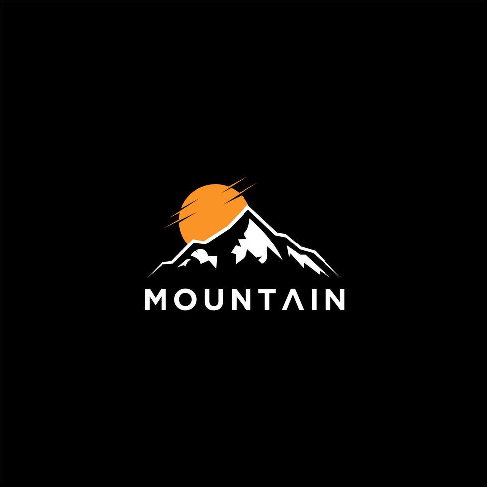 silueta de logotipo de montaña vector