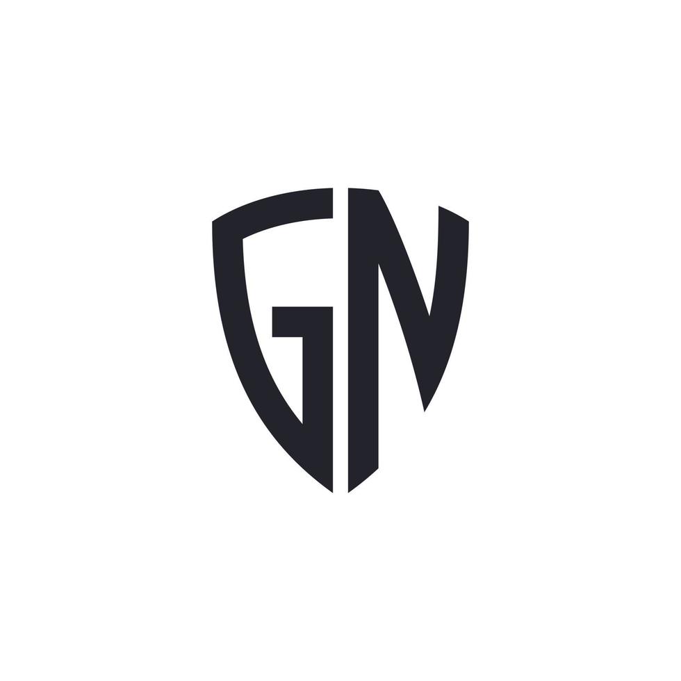 letra gn en la plantilla de diseño del logotipo ng. vector