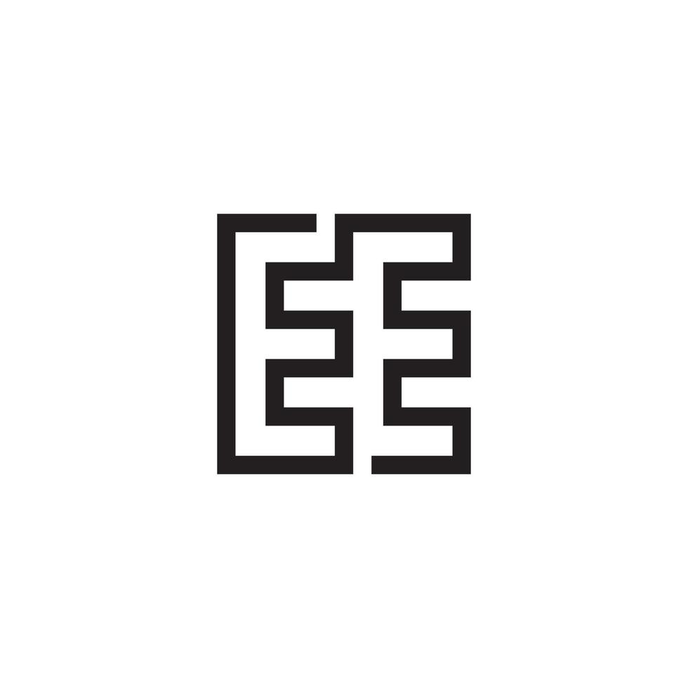 EE or E letter Logo design Vector. vector