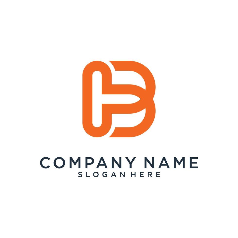 Initial letter B logo design vector template.