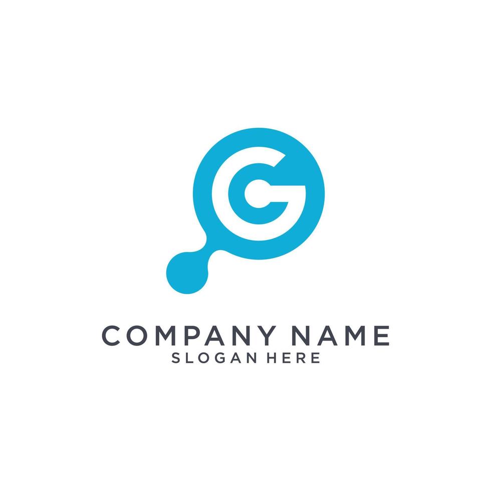 Initial letter G logo design vector template.