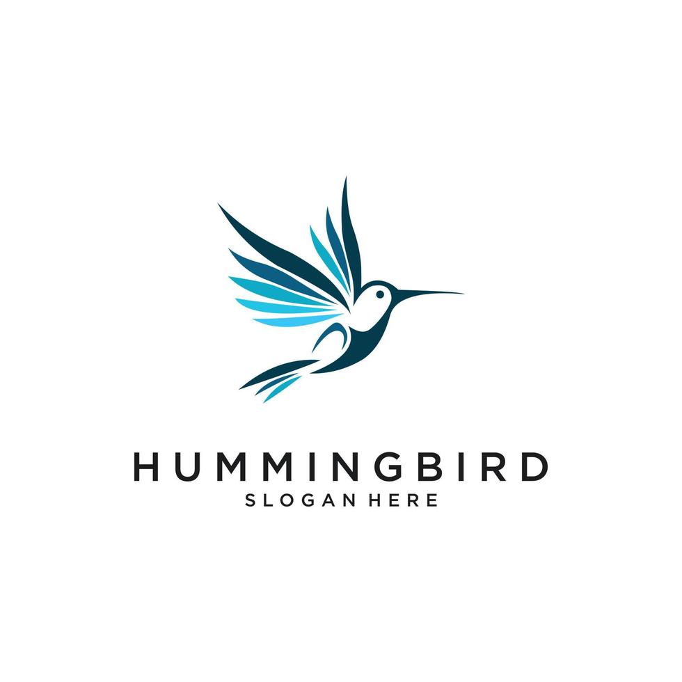 diseño de logotipo de vector de colibrí. diseño de logotipo de vector de pájaro.