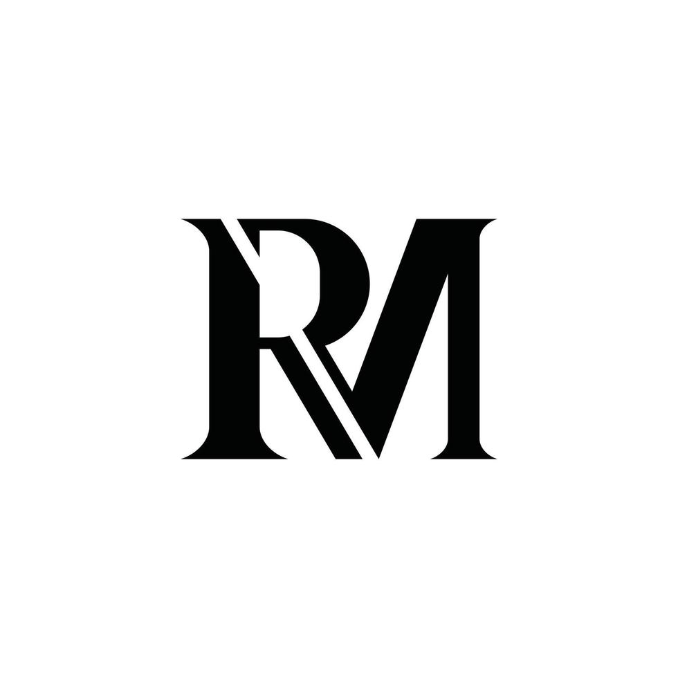 RM or MR initial letter logo design vector. vector