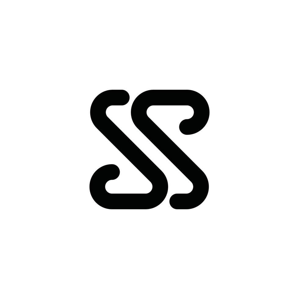 SS or S initial letter logo design vector