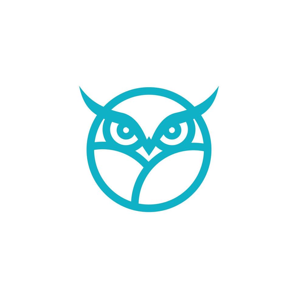 Owl vector logo design illustration. Owl logo. Owl icon.