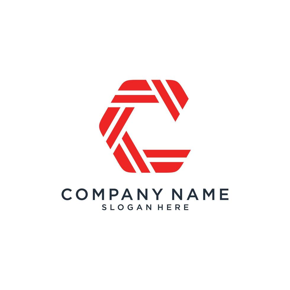 Initial letter C logo design vector template.