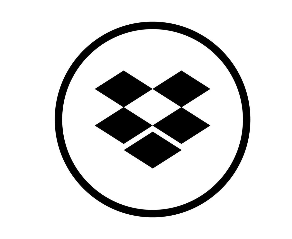 Ilustración de vector de diseño de símbolo abstracto de icono de redes sociales dropbox