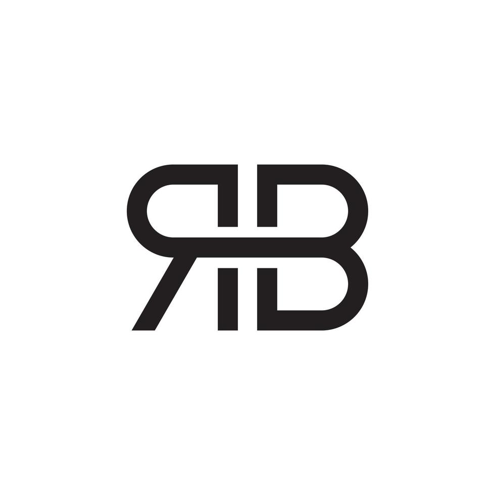 RB or BR initial letter logo design concept. vector