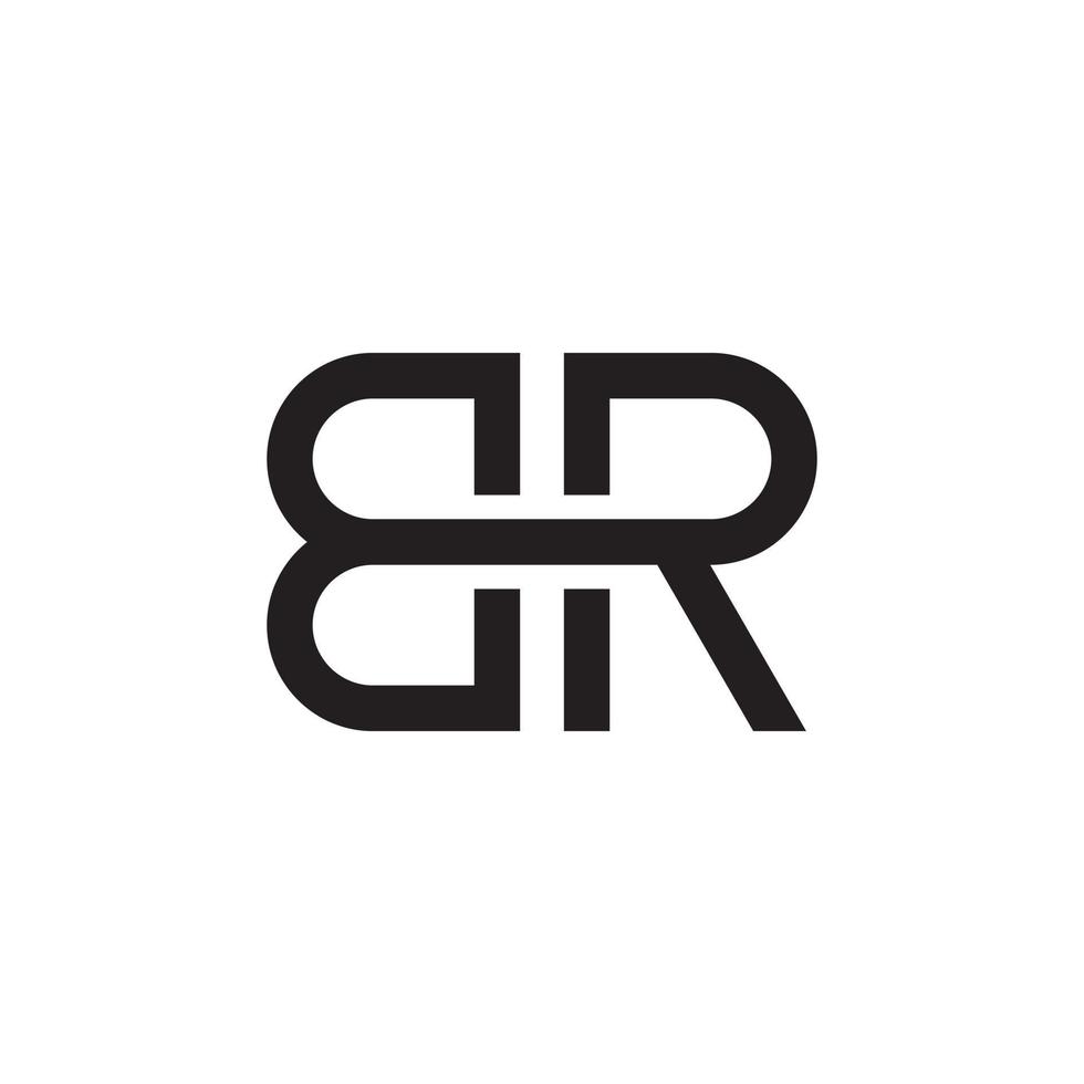 BR or RB initial letter logo design concept. vector