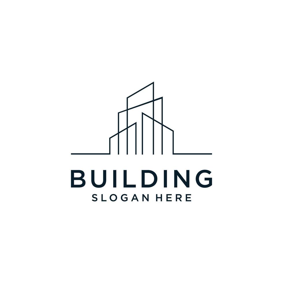 Building idea vector logo design template. Real Estate logo Vector Illustration.