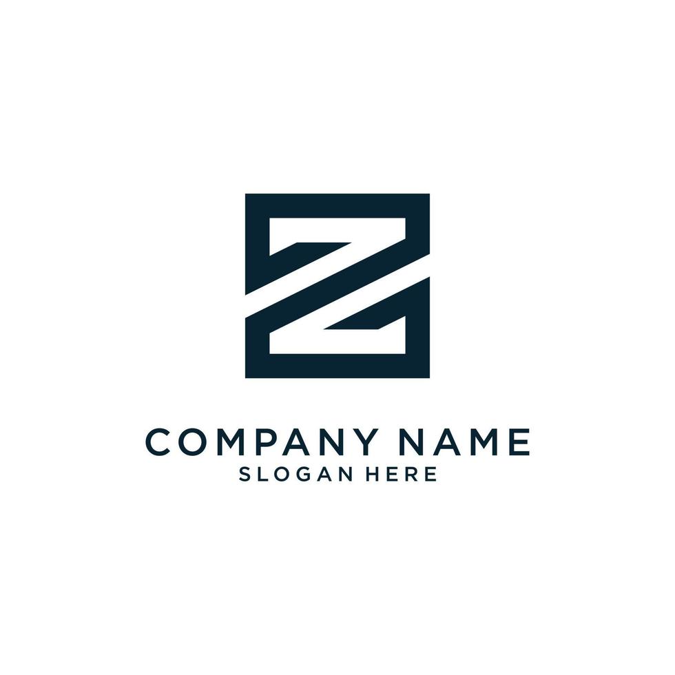 Letter Z or ZZ monogram logo design vector. vector