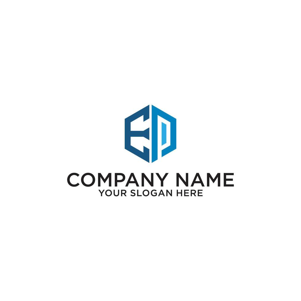 EP or PE initial letter logo design vector. vector