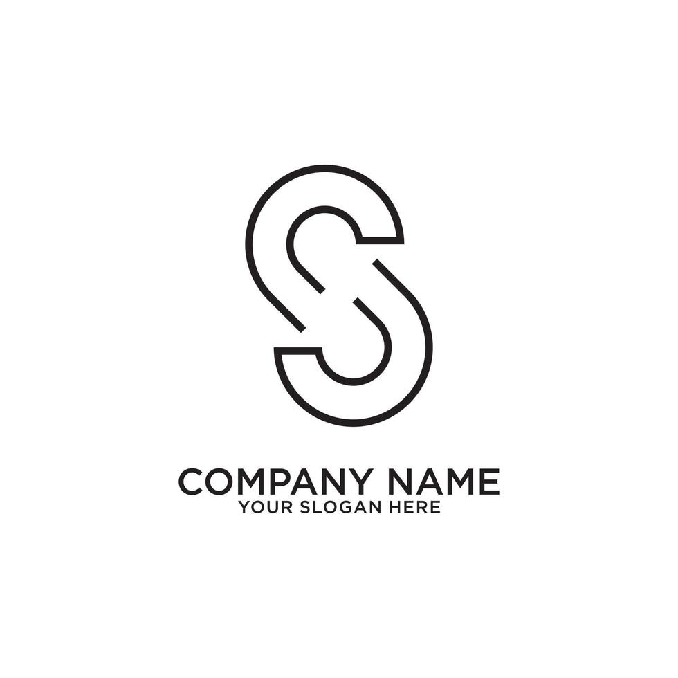 SD or DS initial letter logo design vector concept.