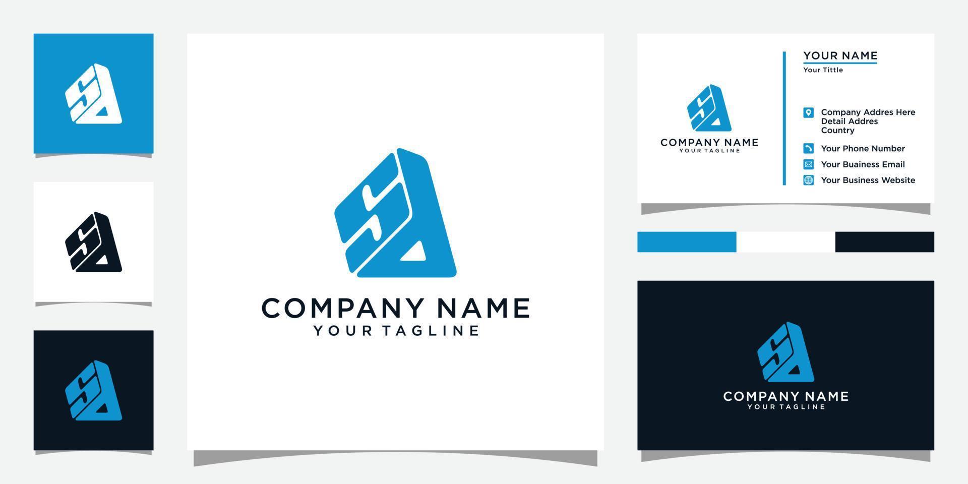 SD or DS initial letter logo design concept. vector