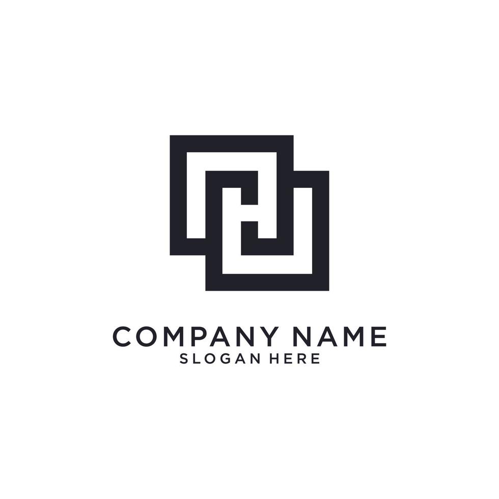 Initial letter H or HH logo design concept. vector