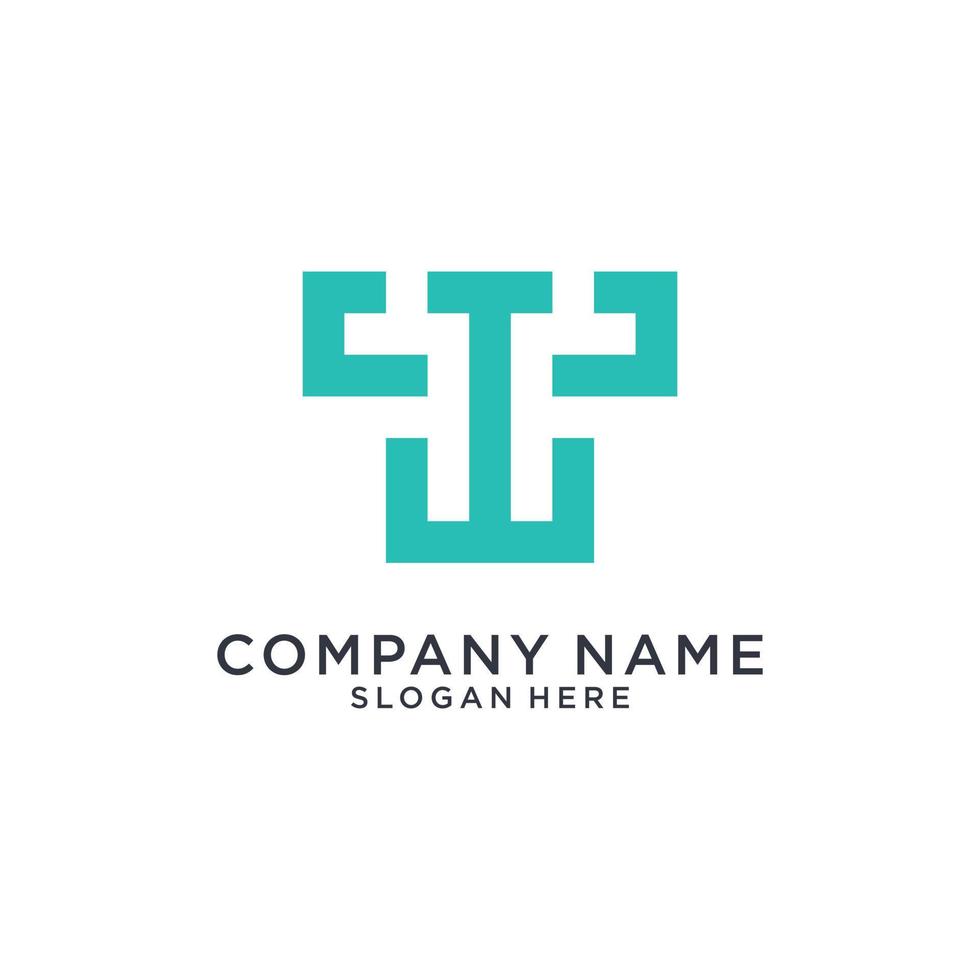 TT or T initial letter logo design vector. vector