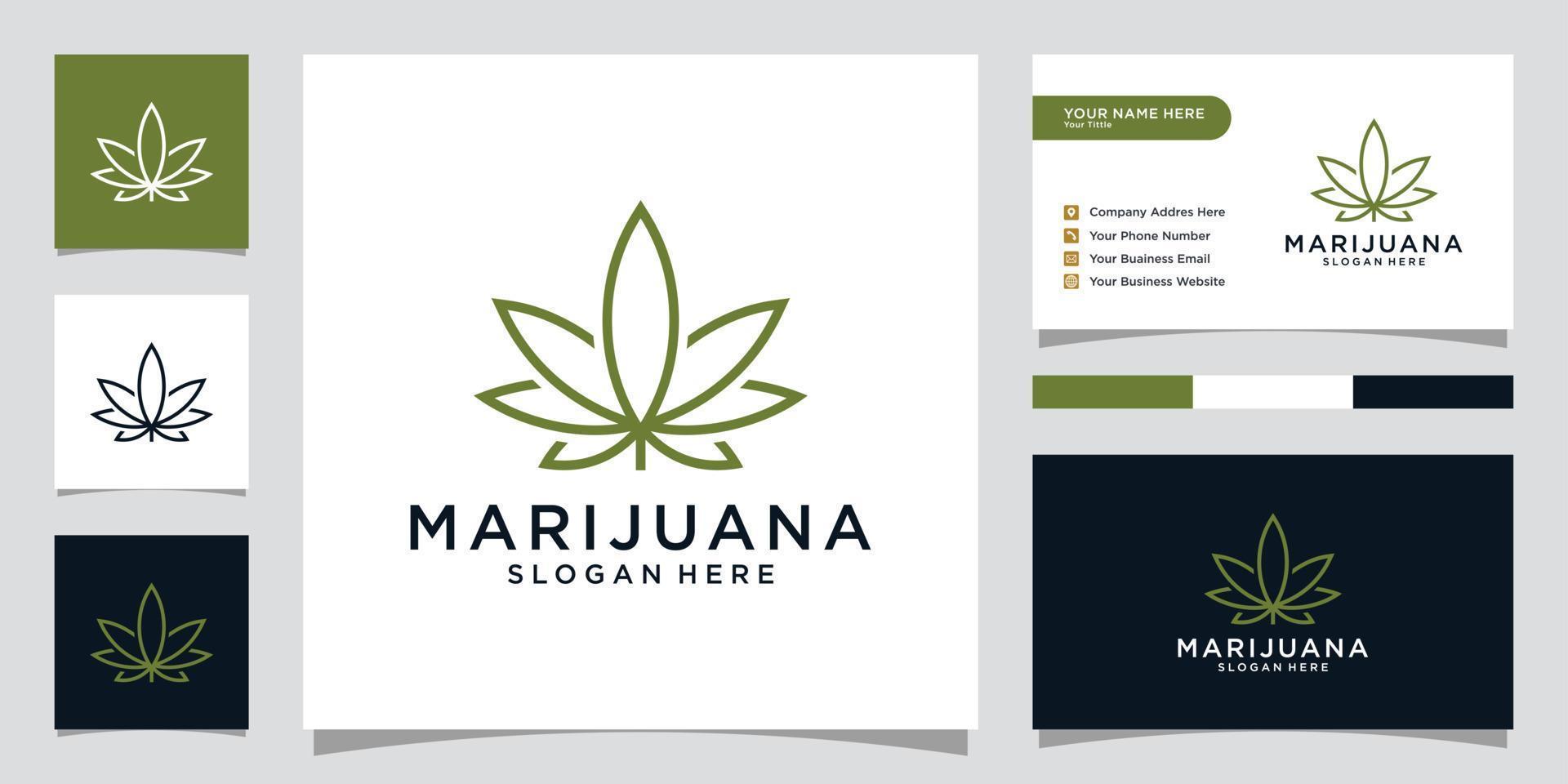 Cannabis leaf logo for medical and pharmaceutical. vector