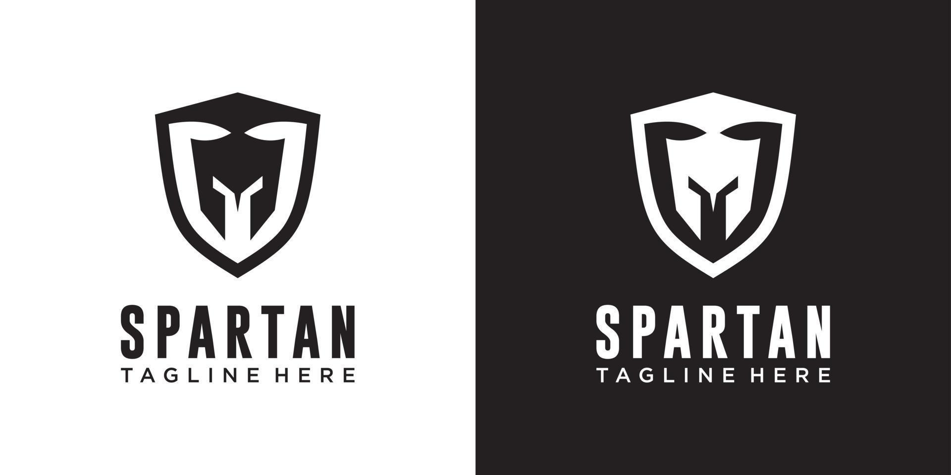 head spartan logo vector design template icon