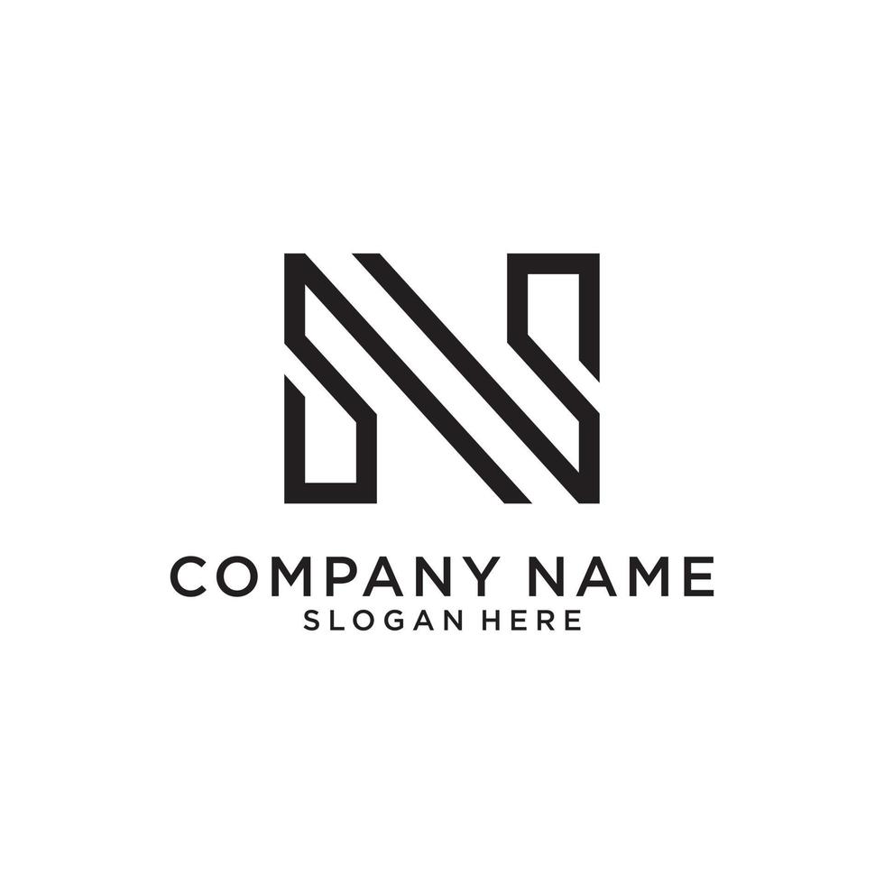 Letter N or NN monogram logo design vector. vector