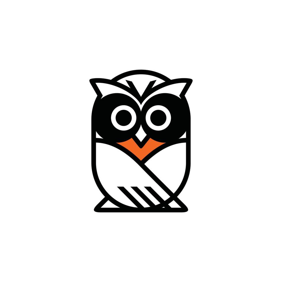 Owl vector logo design illustration. Owl logo. Owl icon