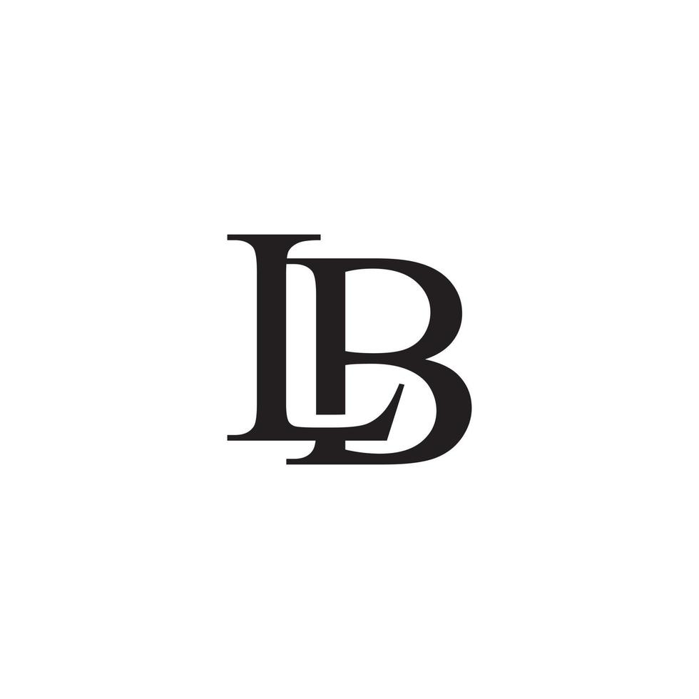 LB or BL initial letter logo design vector